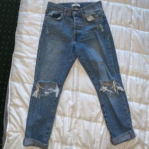 Forever 21 Cropped Boyfriend Jeans